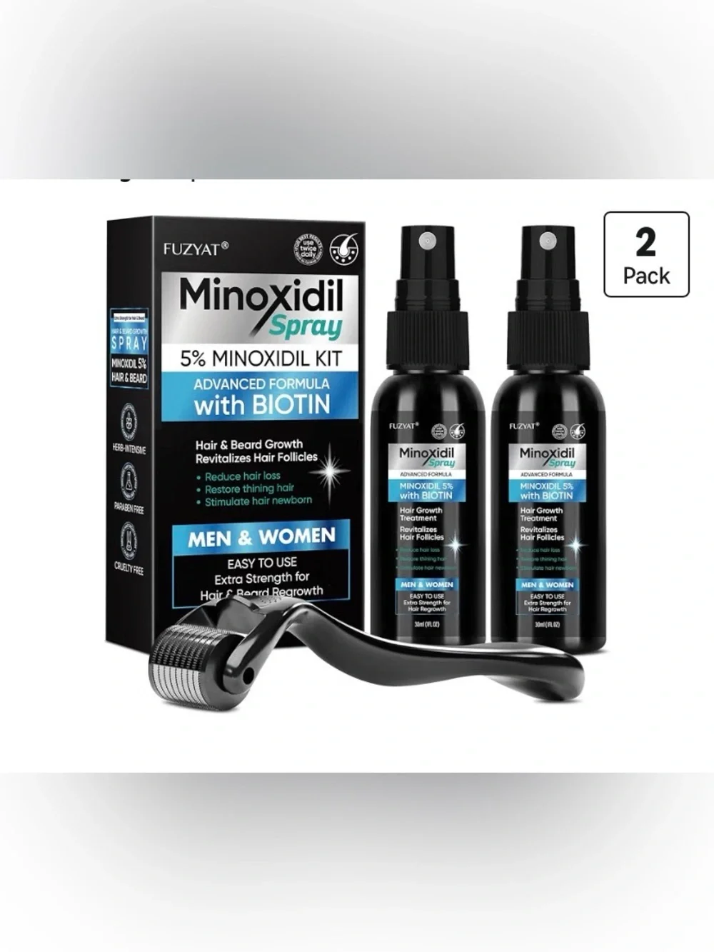 FUZYAT Minoxidil Spray 5% with Biotin